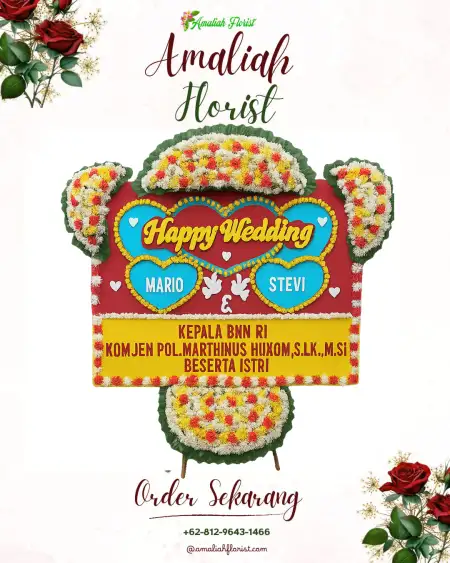 Papan Bunga Pernikahan Luau Jawuk